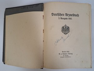Deutsches Arzneibuch. 5. Ausgabe 1910 [GERMAN PHARMACOPEA].