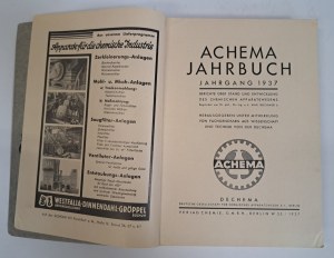 ACHEMA Jahrbuch 1937 [ACHEMA FAIR JOURNAL].