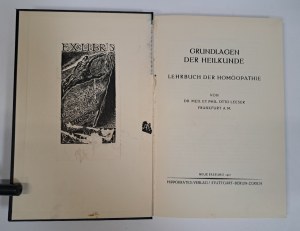 LEESER - Grundlagen der Heilkunde. Lehrbuch der Homöopathie 1927 [HOMEOPATIA].