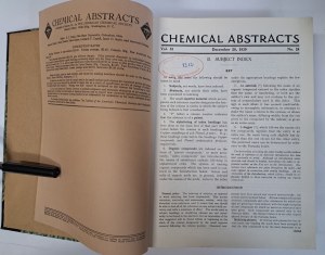 Chemical Abstracts key to the world's chemical literature 5 volumes 1939-1949 [CHEMIA].