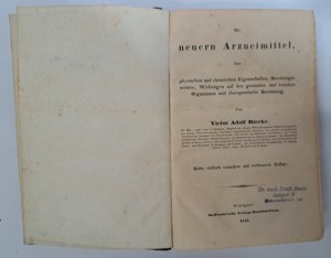 RIECKE Victor Adolf - Die Neuern Arzneimittel 1842 [PHARMACY].