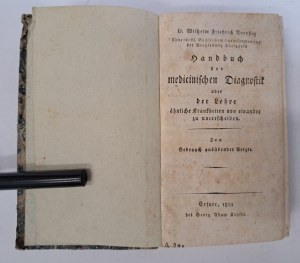 DREYSSIGS Wilhelm Friedrich - Handbuch Der Medicinischen Diagnostik 1801 [MEDICAL DIAGNOSTICS].