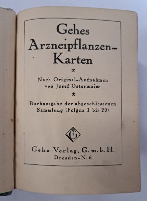 Gehes Arzneipflanzen-Karten [1920] [ATLAS OF HEALING PLANTS].