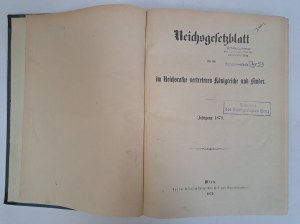 Allgemeines Reichs-Gesetz- und Regierungsblatt für das Kaiserthum Oesterreich 22 BND 1849-1910 [Official Gazette of AUSTRIA].