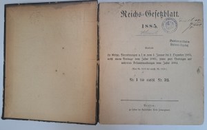 Reichsgesetzblatt, Centralblatt für das Deutsche Reich 19 banden 1883-1942 [GERMAN REICH LAW].