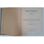 Reichsgesetzblatt, Centralblatt für das Deutsche Reich 19 banden 1883-1942 [PRAWO RZESZA NIEM.]