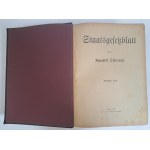 Staatsgesetzblatt für die Republik Österreich 2 banden 1919-1920 [DZIENNIK URZĘDOWY REPUBLIKI AUSTRII]
