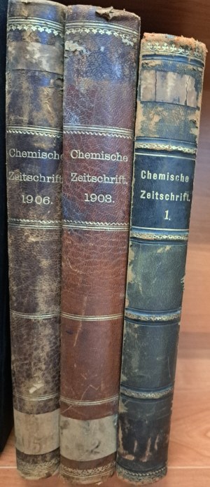 Chemische Zeitschrift: Centralblatt für die Fortschritte der gesammten Chemie 3 banden 1902-1906 [CHEMIA].