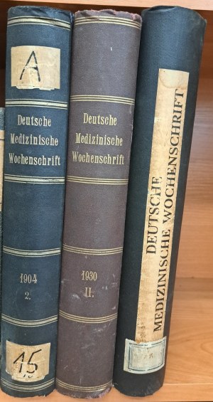 Deutsche Medizinische Wochenschrift 3 Banden 1904-1935 [MEDICINE].
