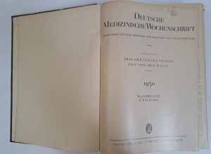 Deutsche Medizinische Wochenschrift 3 Banden 1904-1935 [MEDICINE].
