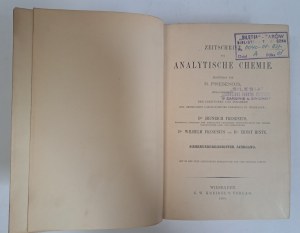 Zeitschrift für analytische chemie 1898 [ANALYTIC CHEMISTRY].