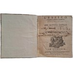 CAPELLO Battista - Lessico farmaceutico-chimico contenente li rimedj piu usati d'oggidi 1775 [FARMACJA]