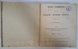 Gesetz-sammlung für die königlichen Preußischen Staaten, Preußische Gesetzsammlung 1810-1921 [PRUSSIA OFFICIAL DAY].