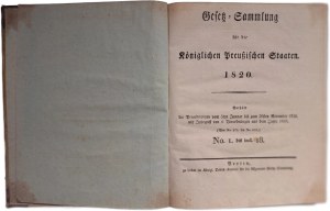 Gesetz-Sammlung für die königlichen preussischen Staaten 12 Bände 1810-1838 [PRUS LEGAL ACTS].