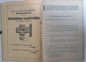 HAGEDA Illustrierte Spezial-Liste über Apotheken-Utensilien 1930 [CATALOGUE OF APTIC EQUIPMENT].