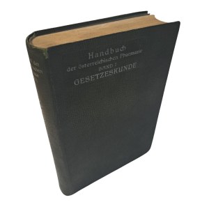 Handbuch der österreichischen Pharmazie 1930 [FARMACJA]