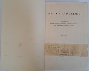 BAYER - Medizin und Chemie Band III 1936 [MEDICINE AND CHEMISTRY].