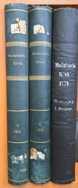 Medizinische Klinik Wochenschrift für praktische Ärzte 3 banden 1930-1934 [MEDICINE].