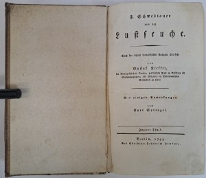 SCHWEDIAUER F. - Von der Lustseuche erster-zweiter theil 1799 [VENEREAL DISEASES].