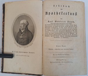 HAGEN CARL- Lehrbuch der apothekerkunst erster-zweiter band 1821 [PHARMACY].