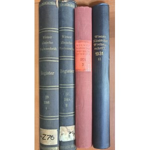 Wiener klinische Wochenschrift 4 Banden 1916-1931 [MEDYCYNA]
