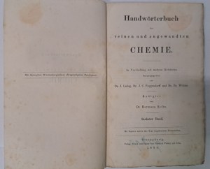 Handwörterbuch der reinen und angewandten chemie 6 banden 1854 [CHEMIA] 1855.