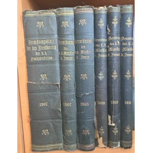 Verordnungsblatt des k. k. Ministeriums des Inneren 1907-1911 [DZIENNIK URZĘDOWY]