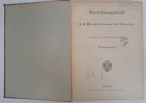 Verordnungsblatt des k. k. Ministeriums des Inneren 1907-1911 [OFFICIAL DAY].