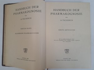 TSCHIRCH A. - Handbuch der pharmakognosie 4 Banden 1909-1925 [PHARMACOGNOISE].