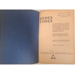 GEHES CODEX, Nachtrag zu 7 auflage von Gehes Codex 1937 [KODEKS FARMACEUTYCZNY]