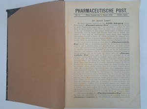 Pharmazeutische post wochenschrift für die Gesamt-interessen der Pharmacie 1890-1907 [Pharmacy].