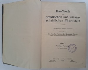 THOMS H. - Handbuch der praktischen und wissenschaftlichen Pharmazie 9 Banden 1924