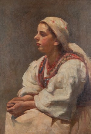 Author unrecognized (19th/20th century), A thoughtful Cracovian woman