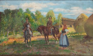 Leonard Winterowski (1886 Chernivtsi - 1927 Warsaw), Ułani i dziewczyna, 1921