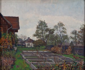 Stanislaw Dybowski (1895 Warsaw - 1956 Warsaw), Backyard, 1952
