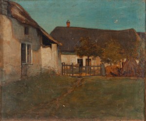 Leon Szpądrowski (1870 - 1950 ), In a rural homestead, 1942