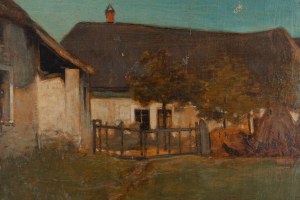 Leon Szpądrowski (1870 - 1950 ), In a rural homestead, 1942