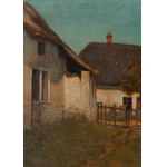 Leon Szpądrowski (1870 - 1950 ), W wiejskiej zagrodzie, 1942