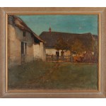 Leon Szpądrowski (1870 - 1950 ), W wiejskiej zagrodzie, 1942
