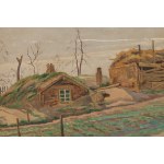 Rafał Wąsowicz (1867 - 1944 Warszawa), Lepianka we wsi Głosków, 1916