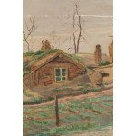 Rafał Wąsowicz (1867 - 1944 Warszawa), Lepianka we wsi Głosków, 1916