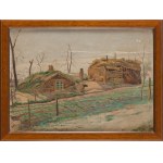 Rafał Wąsowicz (1867 - 1944 Warszawa), Lepianka we wsi Głosków, 1916