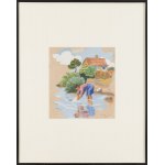Hanna Korczak-Idzińska (1913 - 2011), Praczka nad rzeką, 1938