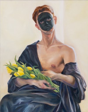 Szczepan Zalewski, Self-Portrait in a Mask, 2025