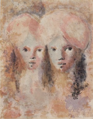 Leonor Fini (1918 Buenos Aires - 1996 Paris), Portrait double (Portrait double), circa 1970/1979