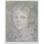 Leonor Fini (1918 Buenos Aires - 1996 Paryż), Kobieta wśród kwiatów (Femme parmi les fleurs), około 1970/1979