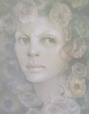 Leonor Fini (1918 Buenos Aires - 1996 Paris), Woman among flowers (Femme parmi les fleurs), circa 1970/1979