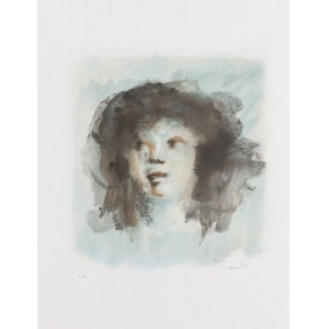 Leonor Fini (1918 Buenos Aires - 1996 Paris), Visage de femme sur fond bleu , ca. 1970/1979