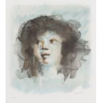 Leonor Fini (1918 Buenos Aires - 1996 Paris), Visage de femme sur fond bleu , ca. 1970/1979