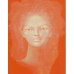 Leonor Fini (1918 Buenos Aires - 1996 Paris), Porträt aus dem Rot (Portrait émergeant du rouge), ca. 1970/1979